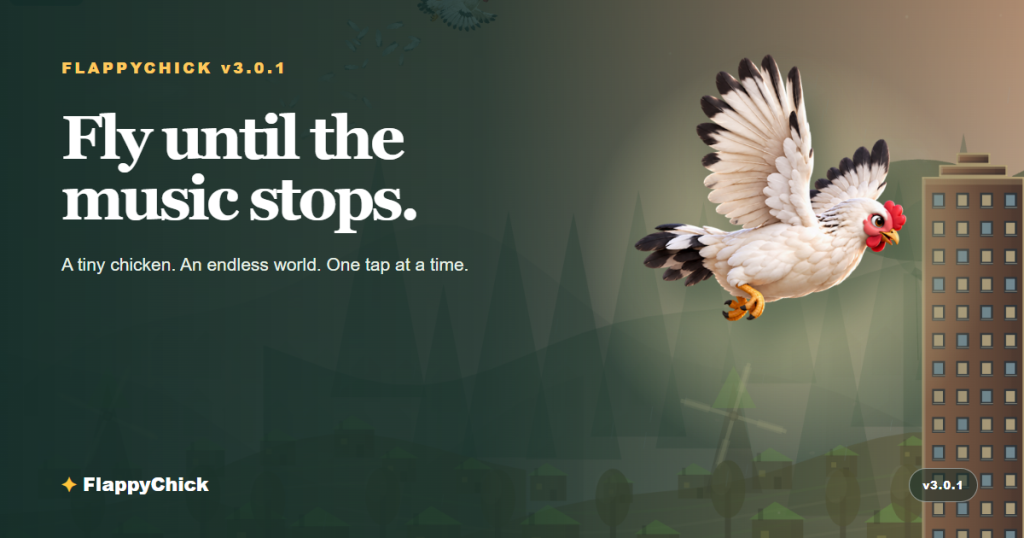 FlappyChick flying through the endless world